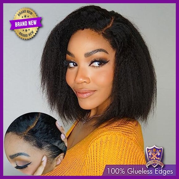 10 Inch Short Bob Human Hair Wig Glueless Lace Front Natural  display picture 1